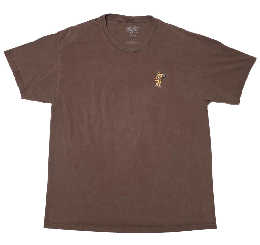 Eighty Eight Brand Men's Brown Embroidered Teddy Bear Graphic T-Shirt Size L
